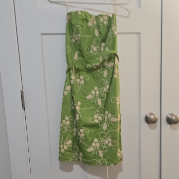 Cache Green Strapless Sheath Dress for Weddings - Picture 3 of 3